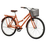 Bicicleta Paradise Urbana Aro 26 Quadro Aço 1 Marcha V-Brake Laranja Free Action