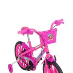 Bicicleta Infantil Aro 16 Capivara Lovers com Freio V-Brake Rosa Chicle Free Action