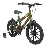 Bicicleta Infantil Joy Mountain Bike Aro 16 Quadro em Aço 1v Verde Militar Free Action