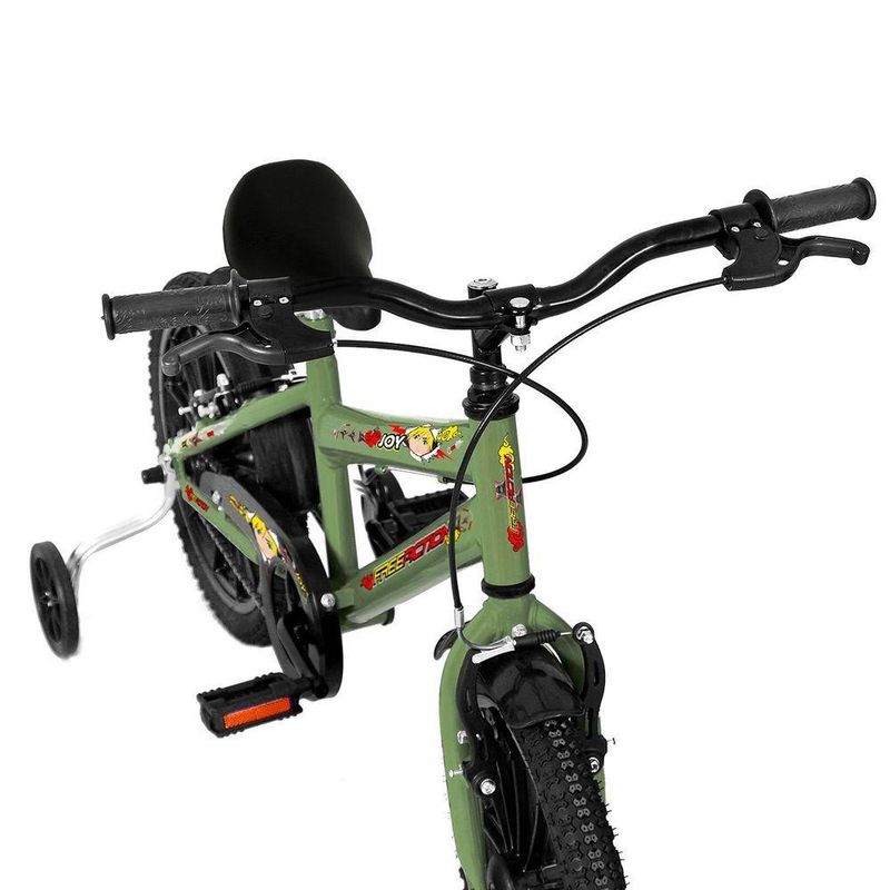 Bicicleta Infantil Joy Mountain Bike Aro 16 Quadro em Aço 1v Verde Militar Free Action