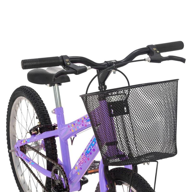 Bicicleta Kiss Mountain Bike Aro 20 Quadro Aço 1v Lilás Free Action