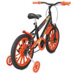 Bicicleta Infantil Joy Aro 16 com Rodinhas Laterais V-Brake Preto Brilho Free Action
