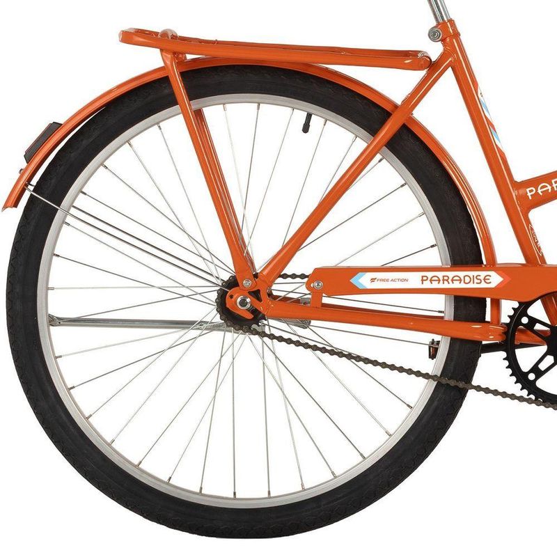 Bicicleta Paradise Urbana Aro 26 Quadro Aço 1 Marcha Laranja Free Action