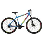 Bicicleta Mountain Bike Jaws 20 Aro 29 Quadro Aço 21 Marchas Freio a Disco Azul Capri Mormaii