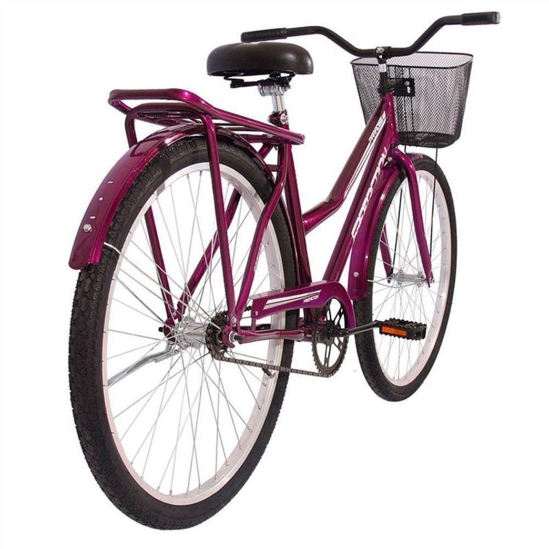 Bicicleta Paradise Urbana Aro 26 Quadro Aço 1 Marcha Contra Pedal Violeta Free Action