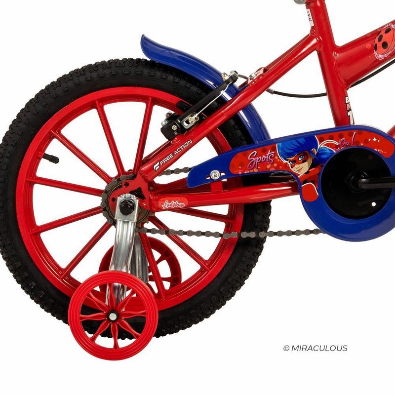Bicicleta Infantil Lady Bug & Miraculous Aro 16 V-Brake Vermelho Coke Free Action