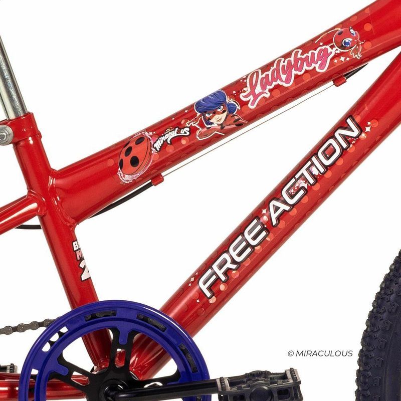 Bicicleta Infantil Aro 20 Lady Bug & Miraculous V-Brake Vermelho Coke Free Action