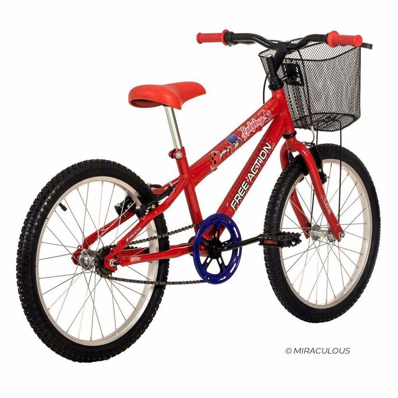 Bicicleta Infantil Aro 20 Lady Bug & Miraculous V-Brake Vermelho Coke Free Action