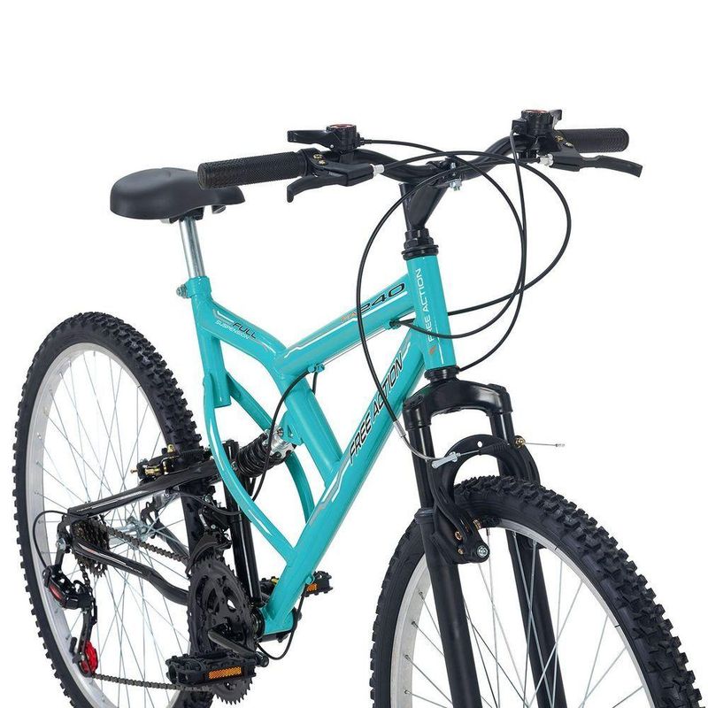 Bicicleta Full FA 240 Mountain Bike Aro 26 Quadro Aço 18 Marchas V-Brake Free Action