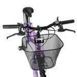 Bicicleta Donna Mountain Bike Aro 24 Quadro Aço 18 Marchas V-Brake Lilás Free Action