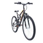 Bicicleta Eco Mormaii Fullsion Mountain Bike Aro 26 Quadro Aço 18 Marchas Preto Fosco