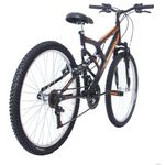 Bicicleta Eco Mormaii Fullsion Mountain Bike Aro 26 Quadro Aço 18 Marchas Preto Fosco