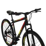 Bicicleta Jaws 20 Mountain Bike Aro 29 Quadro Aço 21 Marchas Mormaii Preto com Grafismo Vermelho