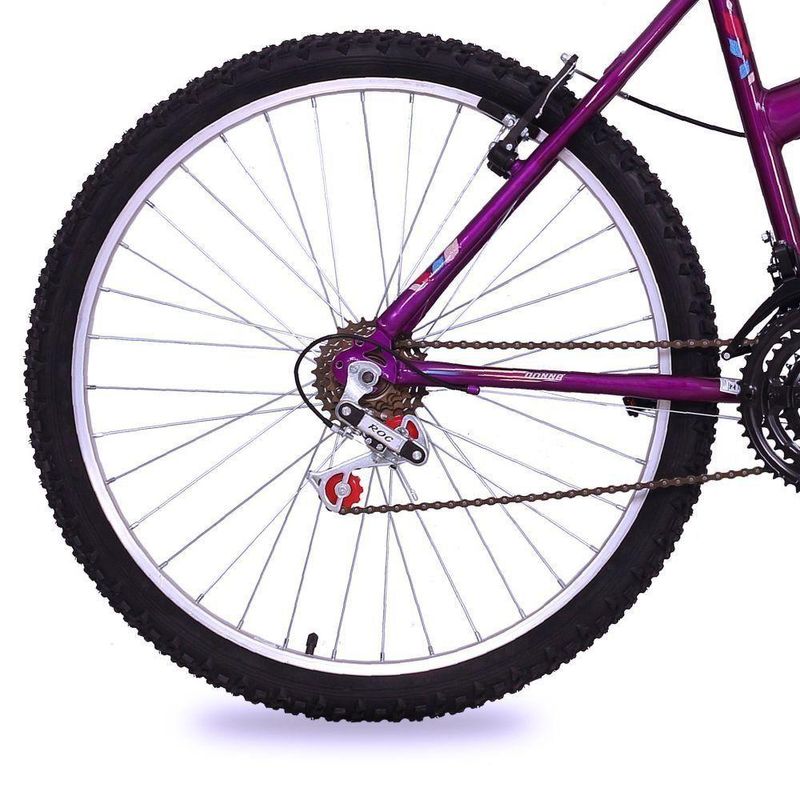 Bicicleta Donna Mountain Bike Aro 26 Quadro Aço 18 Marchas V-Brake Violeta Free Action