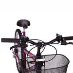 Bicicleta Donna Mountain Bike Aro 26 Quadro Aço 18 Marchas V-Brake Violeta Free Action