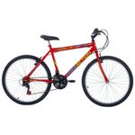 Bicicleta Eden Mountain Bike Aro 26 Quadro Aço 18 Marchas Vermelho Coke Free Action