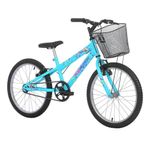 Bicicleta Kiss Mountain Bike Aro 20 Quadro Aço 1v V-Brake Verde Tiffany Free Action