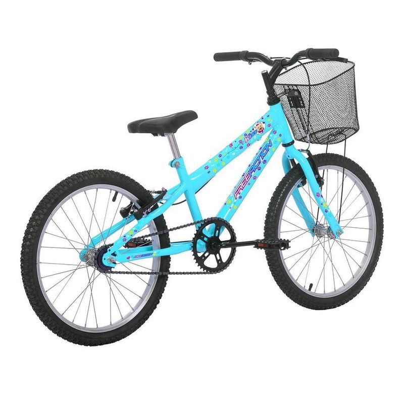 Bicicleta Kiss Mountain Bike Aro 20 Quadro Aço 1v V-Brake Verde Tiffany Free Action