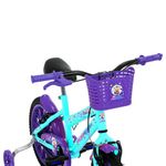 Bicicleta Infantil Kiss Aro 16 com V-brake e Cesta Verde Tiffany Free Action