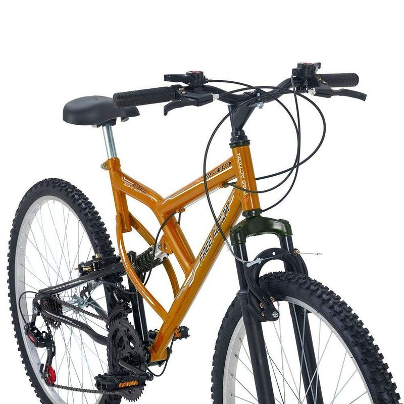 Bicicleta Full FA 240 Mountain Bike Aro 26 Quadro Aço 18 Marchas V-Brake Free Action