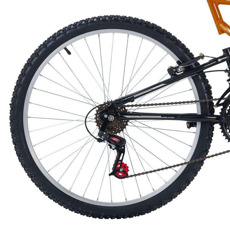 Bicicleta Full FA 240 Mountain Bike Aro 26 Quadro Aço 18 Marchas V-Brake Free Action