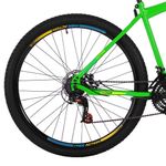 Bicicleta Flexus 20 Mountain Bike Aro 29 Quadro Aço 21v Free Action Verde Kawasaki