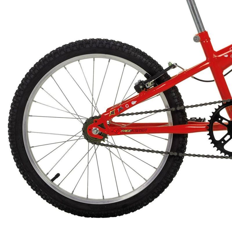 Bicicleta Joy Mountain Bike Aro 20 Quadro Aço 1 Marcha Infantil V-brake Vermelho Coke Free Action