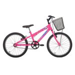 Bicicleta Infantil Kiss Aro 20 Mtb Quadro Aço 1v V-brake Rosa Chicle Free Action