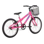 Bicicleta Infantil Kiss Aro 20 Mtb Quadro Aço 1v V-brake Rosa Chicle Free Action