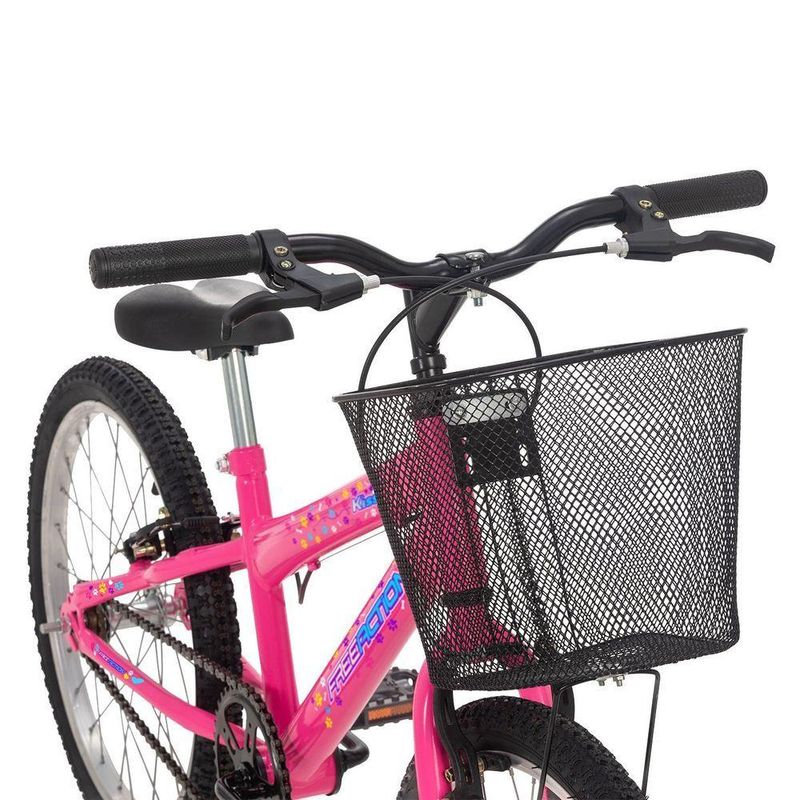Bicicleta Infantil Kiss Aro 20 Mtb Quadro Aço 1v V-brake Rosa Chicle Free Action