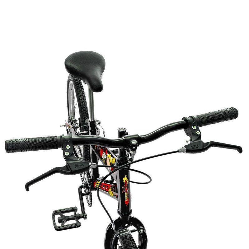Bicicleta Joy Mountain Bike Aro 20 Quadro Aço 1 Marcha V-Brake Preto Brilho Free Action