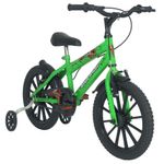 Bicicleta Aro 16 Top Lip Mountain Bike Quadro Aço 1 Marcha Verde Kawasaki Mormaii