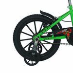 Bicicleta Aro 16 Top Lip Mountain Bike Quadro Aço 1 Marcha Verde Kawasaki Mormaii