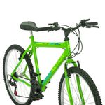 Bicicleta Eden Mountain Bike Aro 26 Quadro Aço 18 Marchas V-Brake Verde Kawasaki Free Action