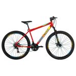 Bicicleta Flexus 20 Mountain Bike Aro 29 Quadro Aço 21 Marchas Free Action Vermelho Coke