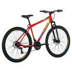 Bicicleta Flexus 20 Mountain Bike Aro 29 Quadro Aço 21 Marchas Free Action Vermelho Coke