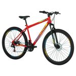 Bicicleta Flexus 20 Mountain Bike Aro 29 Quadro Aço 21 Marchas Free Action Vermelho Coke