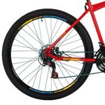 Bicicleta Flexus 20 Mountain Bike Aro 29 Quadro Aço 21 Marchas Free Action Vermelho Coke