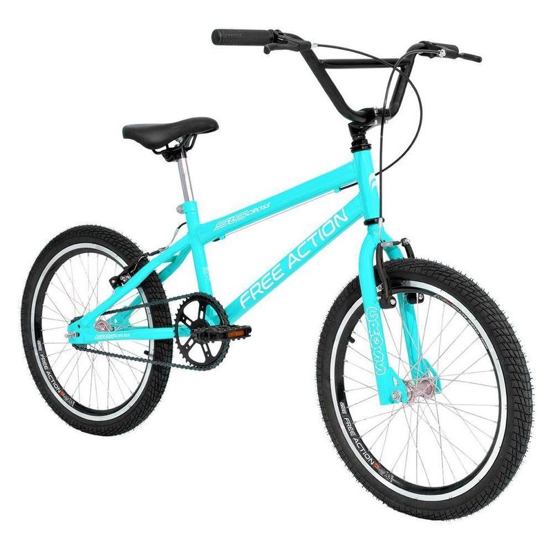 Bicicleta Bmx Sts Cross Aro 20 Quadro Aço 1v Verde Tiffany Free Action