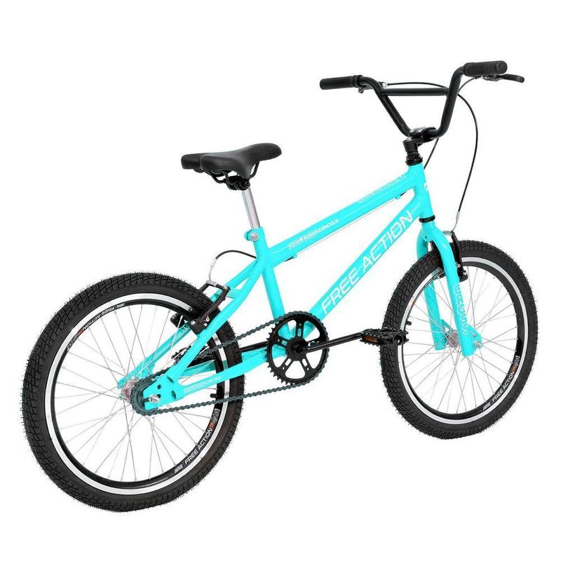 Bicicleta Bmx Sts Cross Aro 20 Quadro Aço 1v Verde Tiffany Free Action