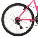 Bicicleta Donna Mountain Bike Aro 26 Quadro Aço 18 Marchas V-Brake Rosa Chicle Free Action