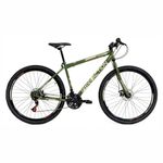 Bicicleta Flexus 15 Mtb Aro 29 Quadro Aço 21 Marchas Freio a Disco Free Action Verde Militar