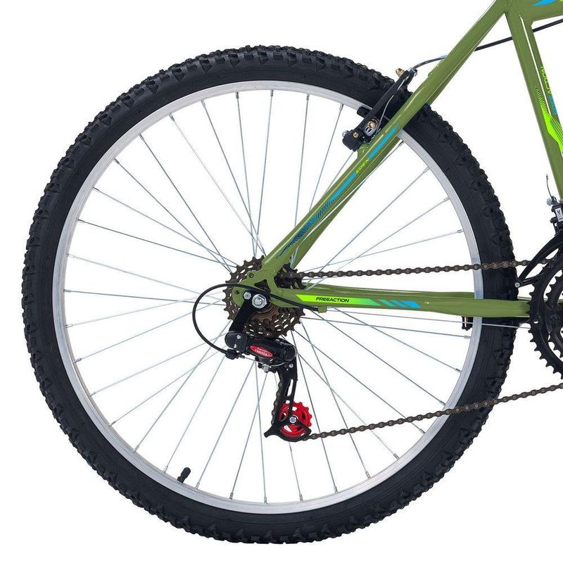 Bicicleta Eden Mountain Bike Aro 26 Quadro Aço 18 Marchas Verde Militar Free Action