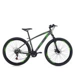 Bicicleta Flexus 31 Lite Mtb Aro 29 Quadro Aço 21 Marchas Free Action Grafite Verde
