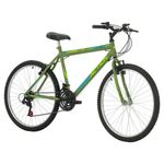 Bicicleta Eden Mountain Bike Aro 26 Quadro Aço 18 Marchas Verde Militar Free Action