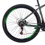 Bicicleta Flexus 31 Lite Mtb Aro 29 Quadro Aço 21 Marchas Free Action Grafite Verde