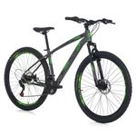 Bicicleta Flexus 31 Lite Mtb Aro 29 Quadro Aço 21 Marchas Free Action Grafite Verde
