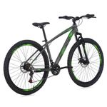 Bicicleta Flexus 31 Lite Mtb Aro 29 Quadro Aço 21 Marchas Free Action Grafite Verde