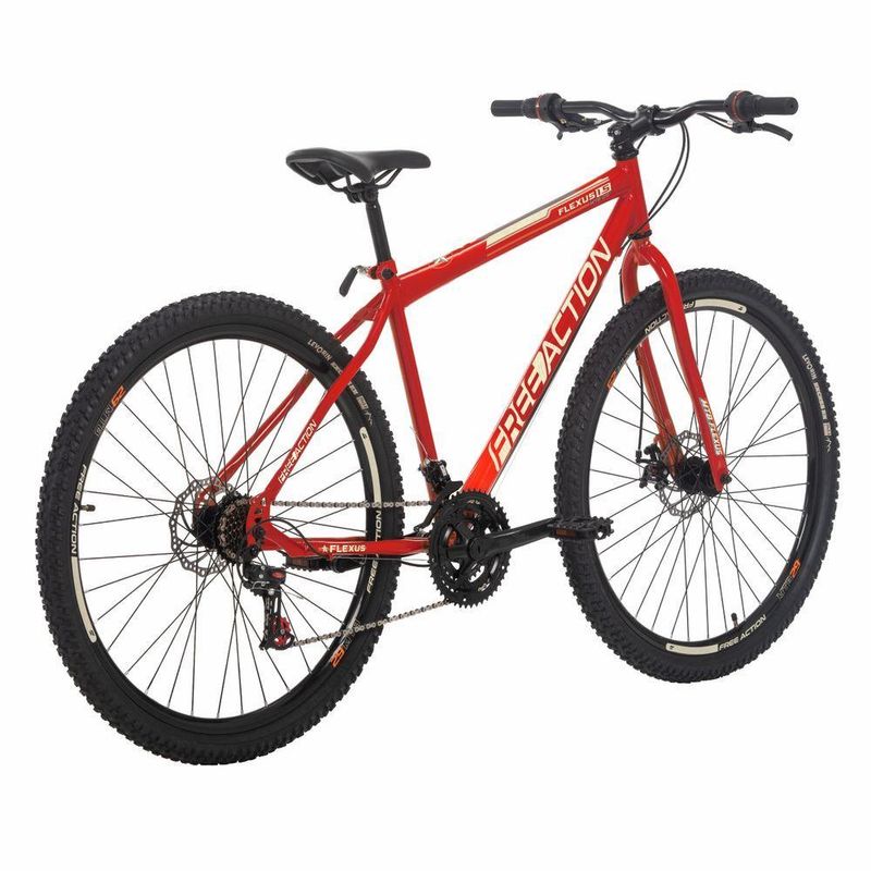 Bicicleta Flexus 15 Mtb Aro 29 Quadro Aço 21 Marchas Free Action Vermelho Coke