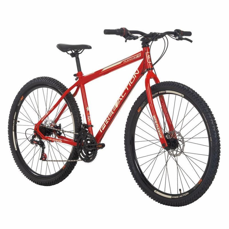 Bicicleta Flexus 15 Mtb Aro 29 Quadro Aço 21 Marchas Free Action Vermelho Coke